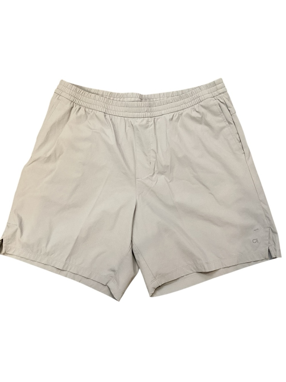 GapFit GF007160 Mens Active Shorts Large Stone Grey Unlined Athletic Running Gym